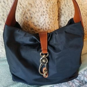 Dooney and Bourke Nylon Logo Lock Hobo